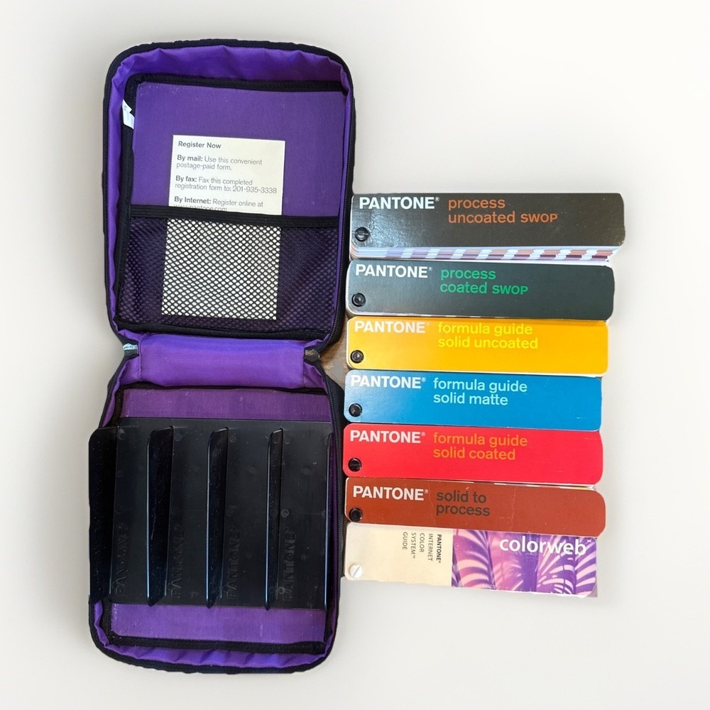 Pantone 7 Lot with Case Formula Guide Color Process Coated Uncoated Color Web
